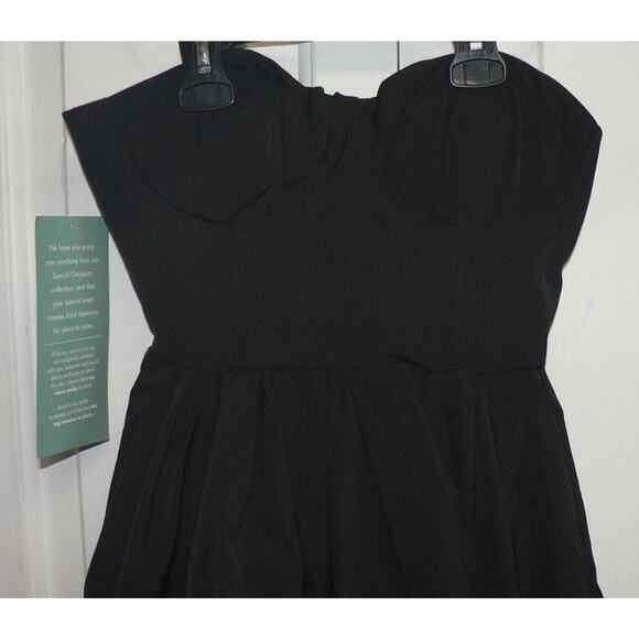 Johnny Wujek Womens Strapless Convertible Fit & Flare Mini Dress Black Sz 3 $119 - Picture 3 of 4